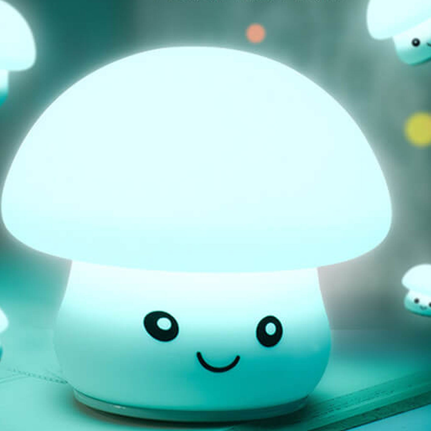 Cartoon Mushroom Silicone Night Table Lamp