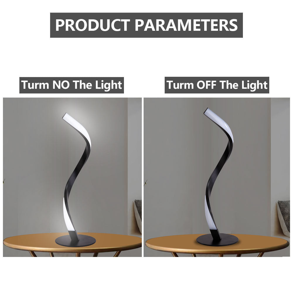 Aluminum Spiral Strip Home Table Lamp