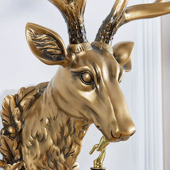 Deer Head Resin Wall Lamp