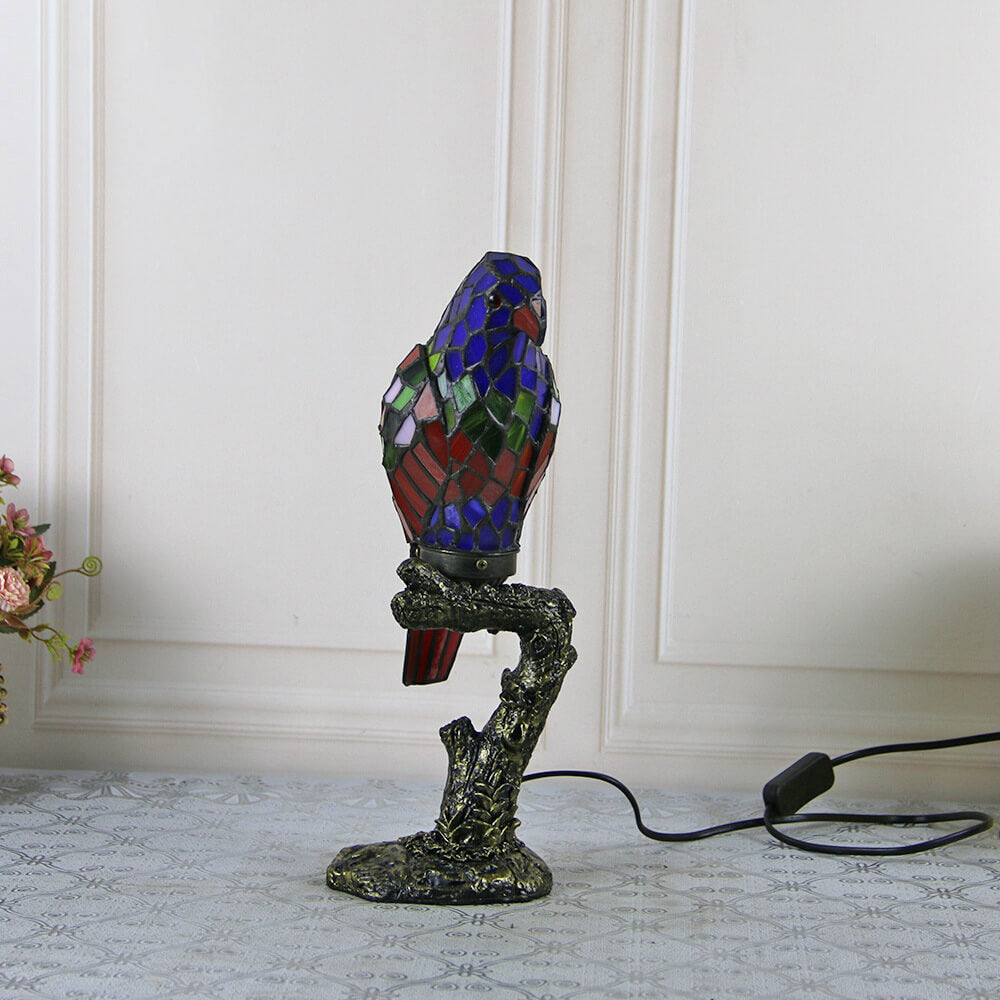 American Parrot Stained Glass Table Lamp
