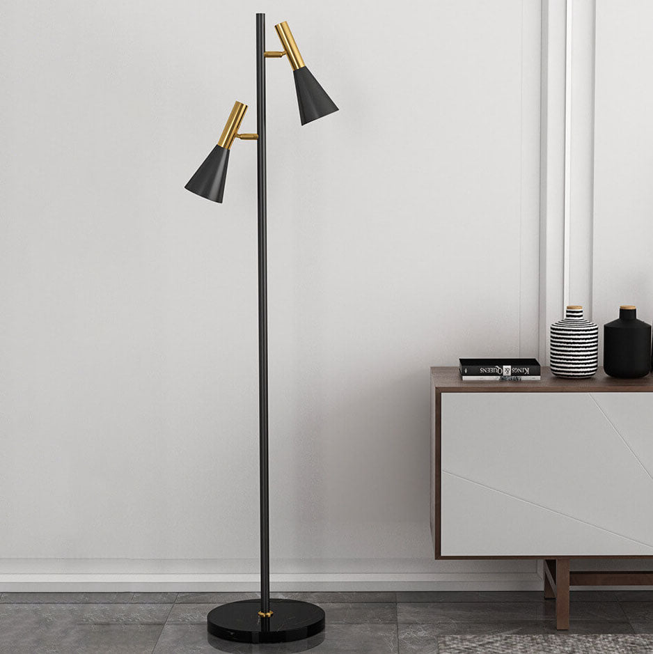 Nordic Minimalist Horn Shade 2-Light Floor Lamp