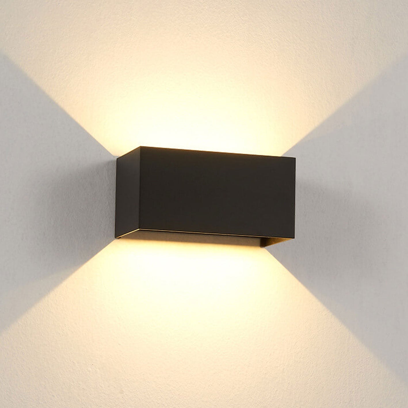 Rectangular Up Down Illuminated Outdoor Light