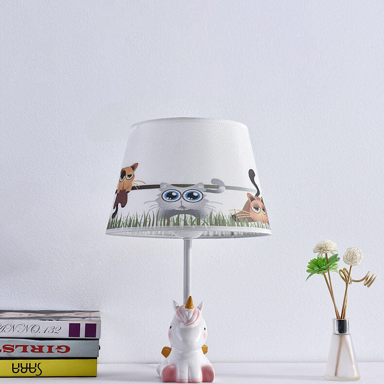 Fun Cartoon Pattern Resin Table Lamp