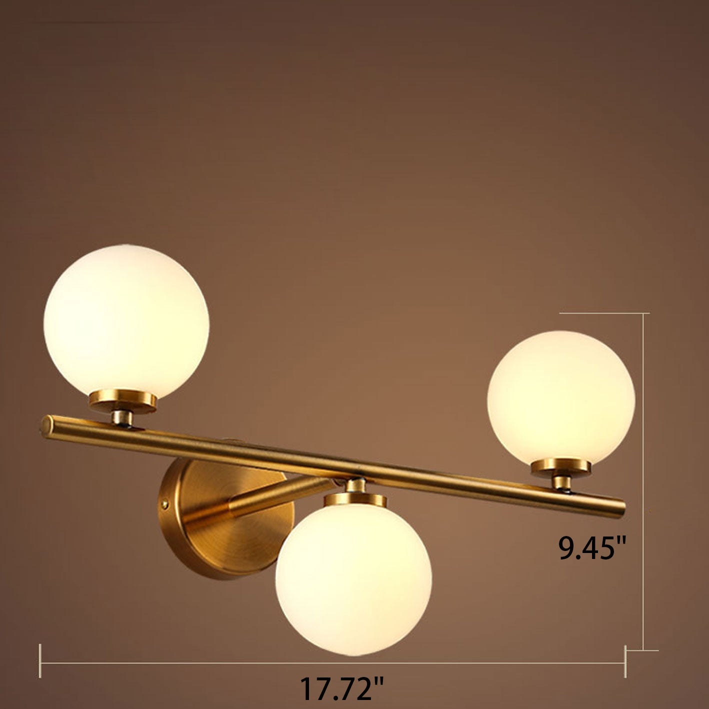 Milk White Round Ball 2-Light Wall Lamp