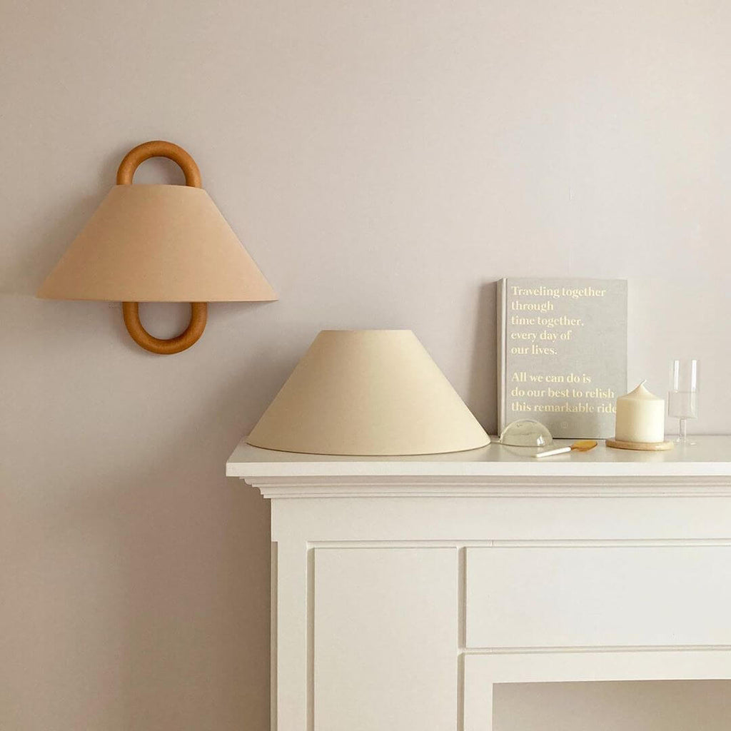 Original Solid Wood Pleated Wall Lamp