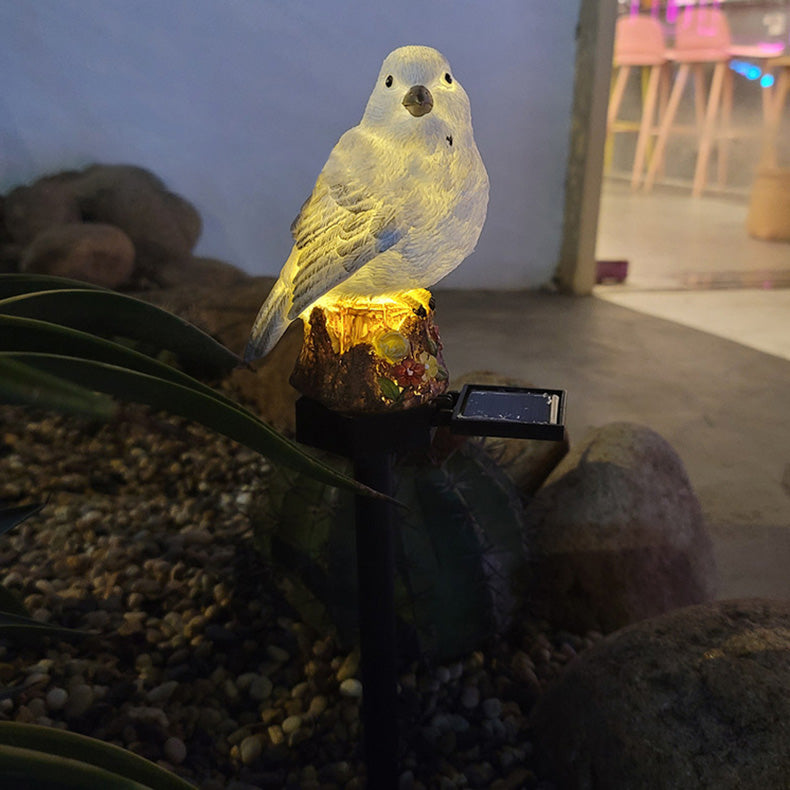 Resin Birdie Lawn Insert Outdoor Light