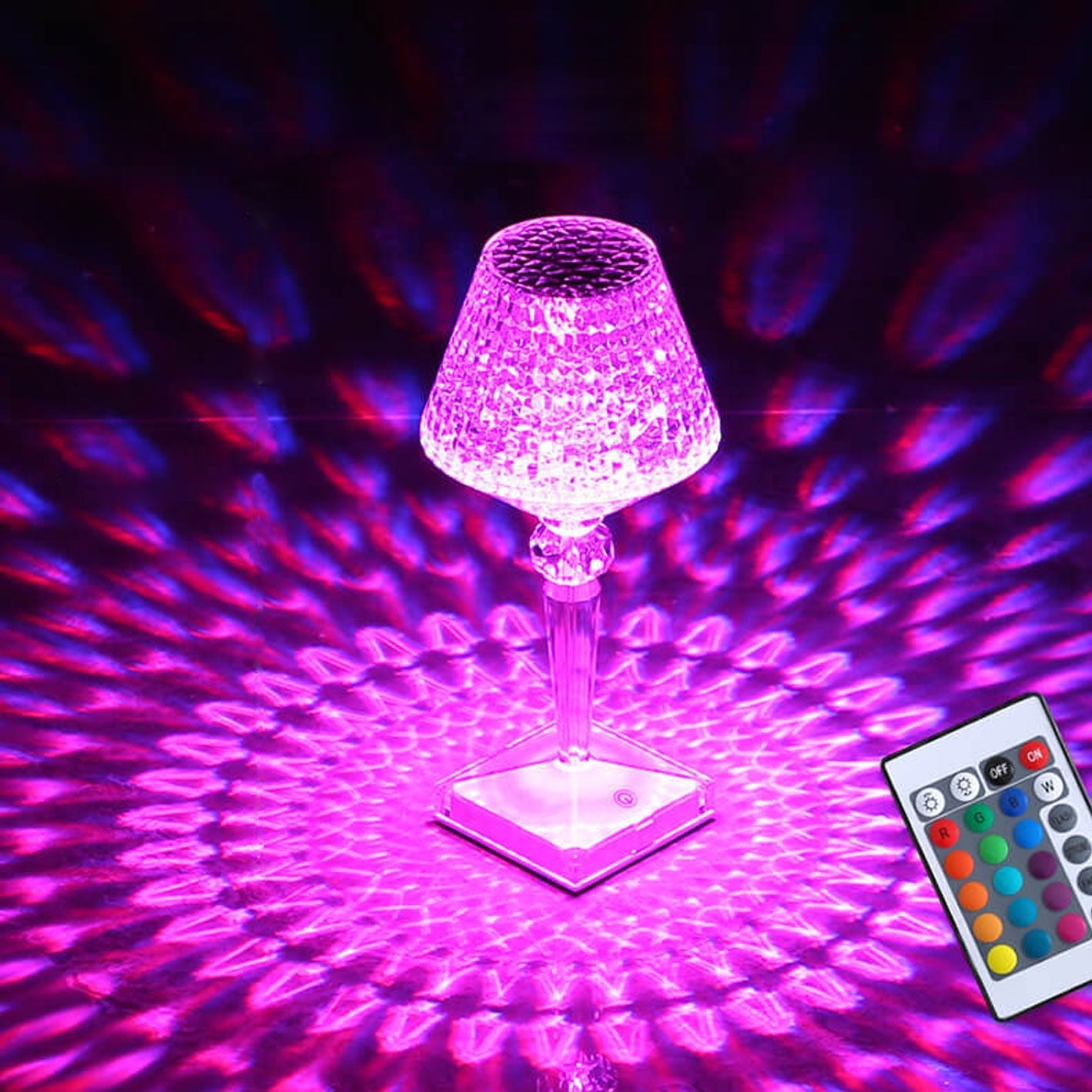 Acrylic Diamond Wine Glass Table Lamp