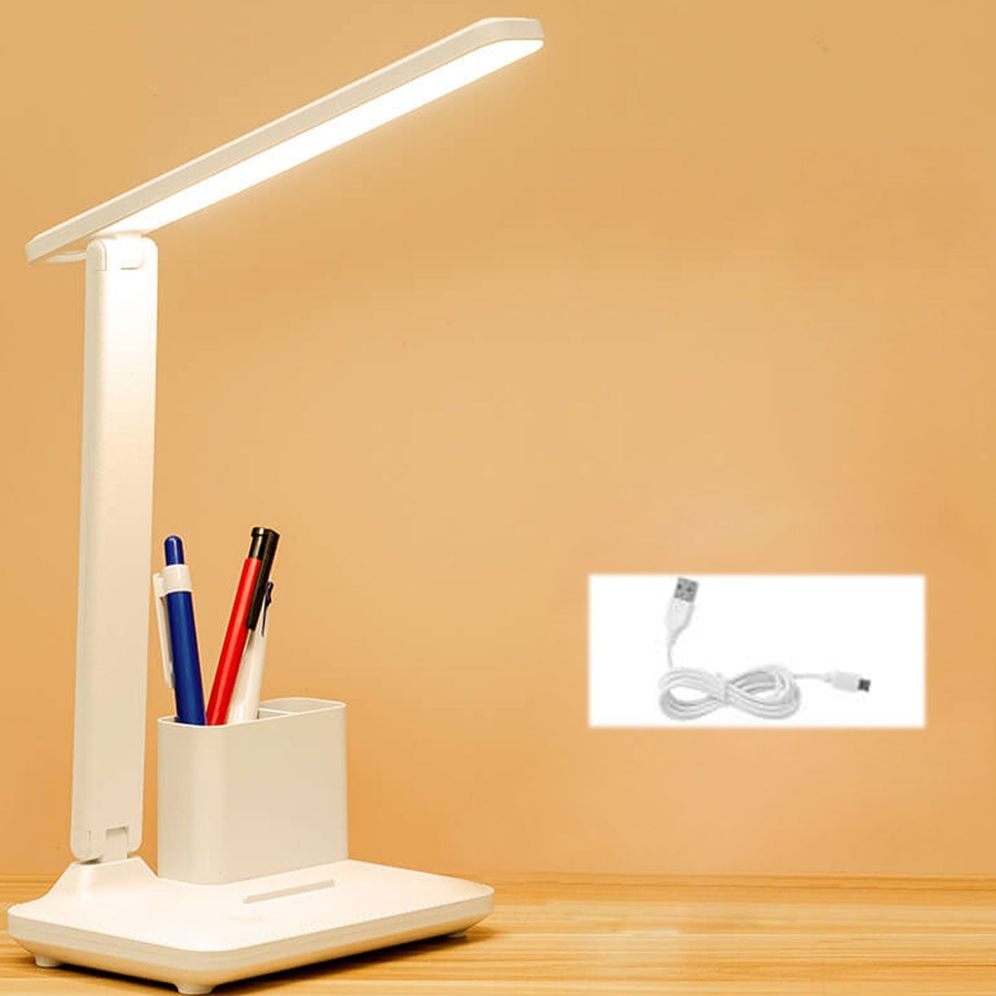Folding Pen Holder Eye Table Lamp