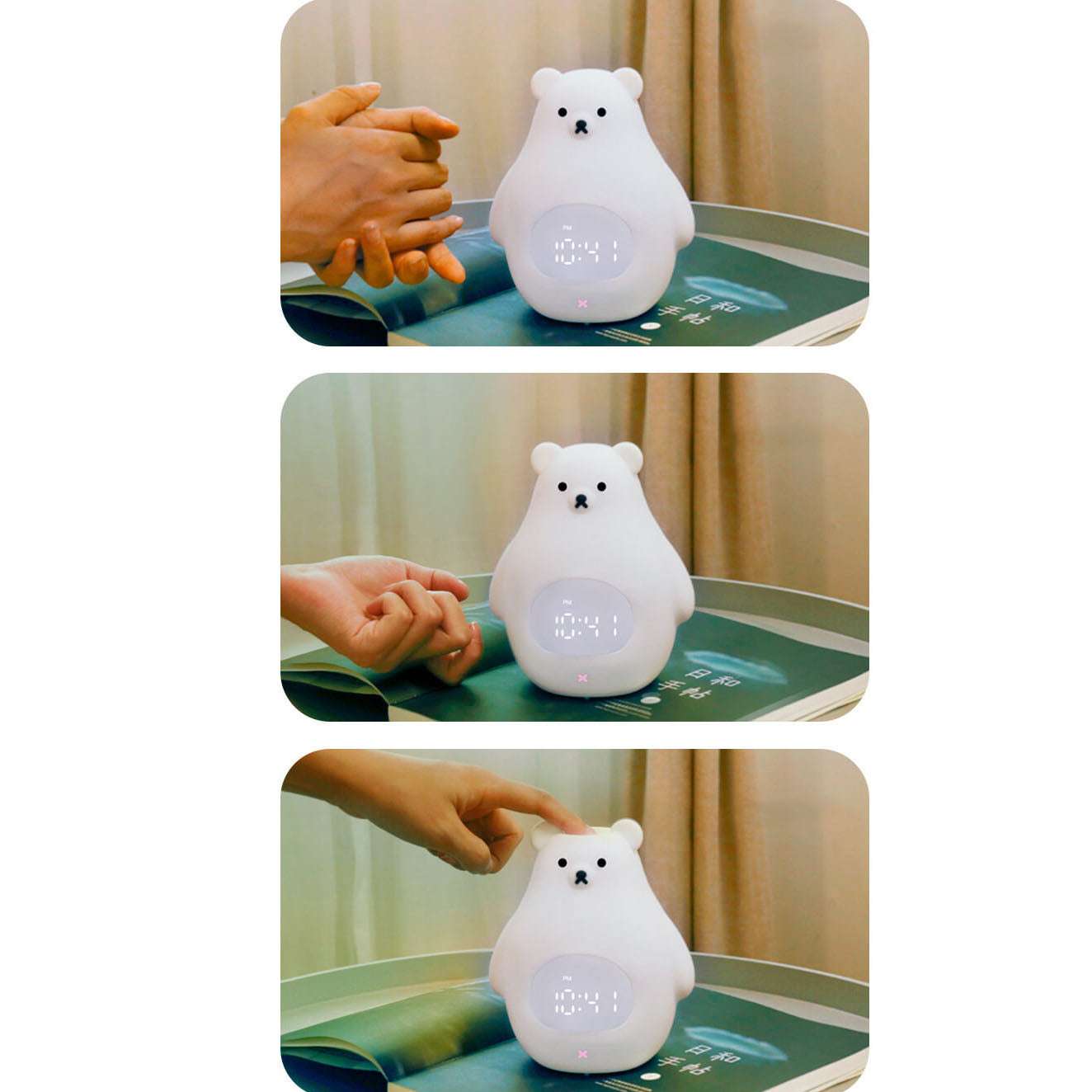 Polar Bear Silicone Alarm Night Light