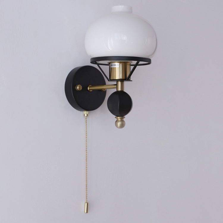 Geometric Circle Glass Iron Wall Lamp