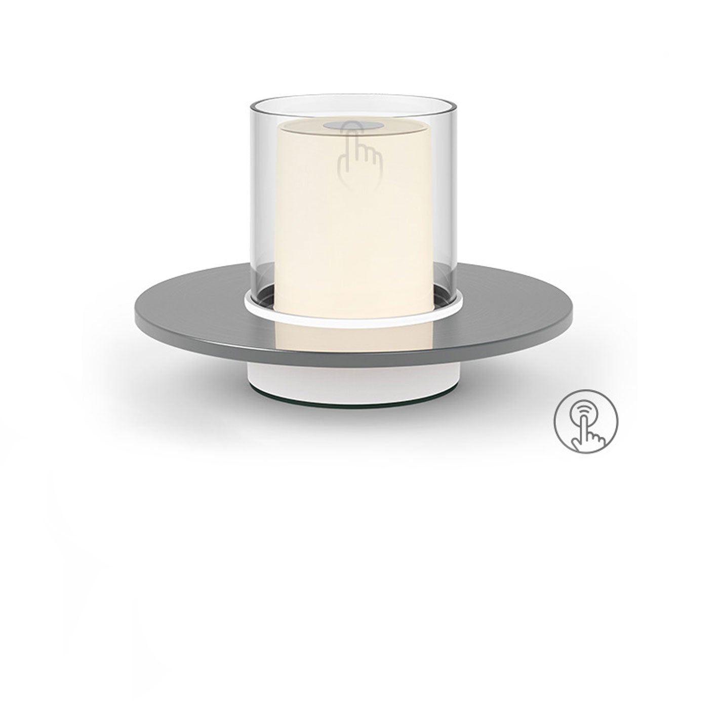 Cylindrical Candlestick Night Table Lamp