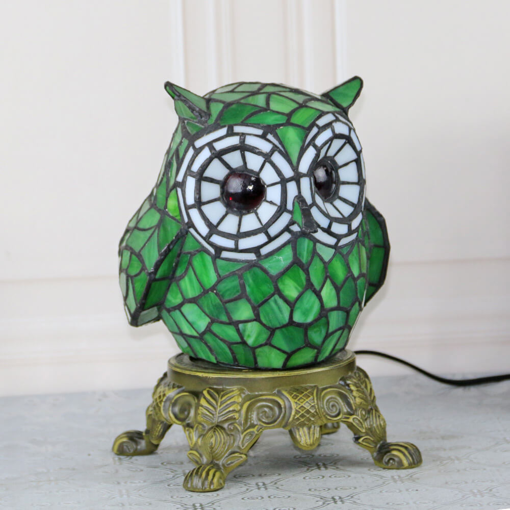 Cartoon Parrot Resin Stained Table Lamp