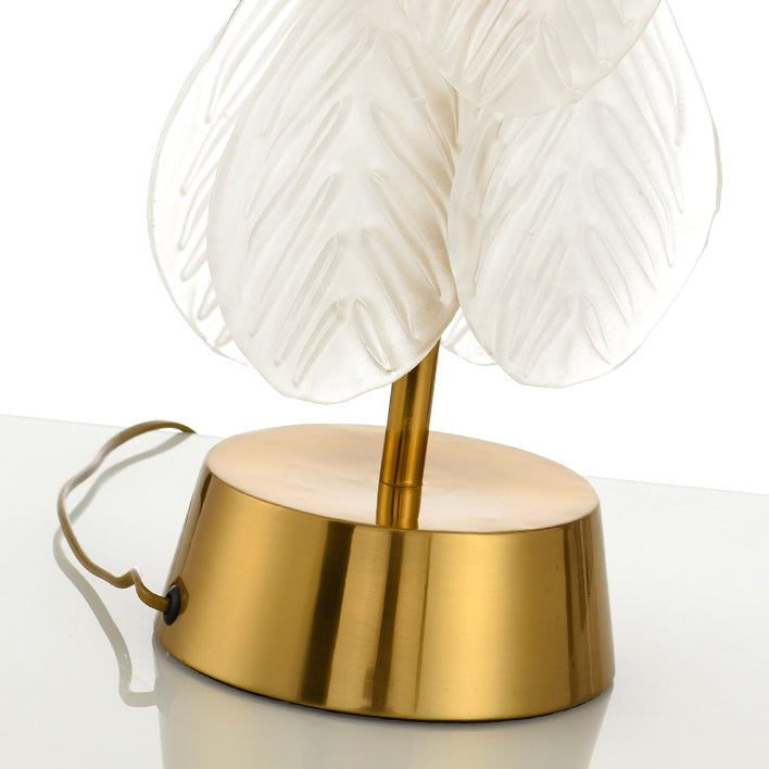 Metal Glass Fabric Cylinder Table Lamp