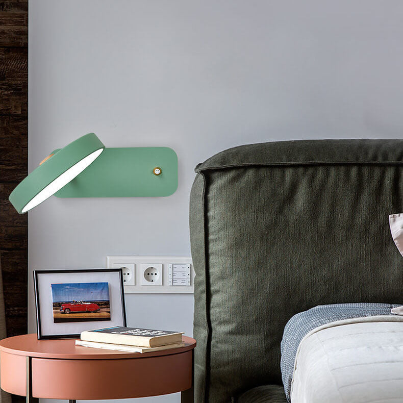 Round Rotatable Switch Reading Wall Lamp