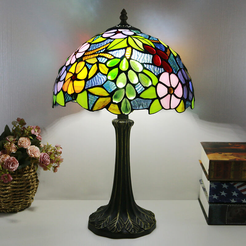 Stained Glass Dome Hardware Table Lamp