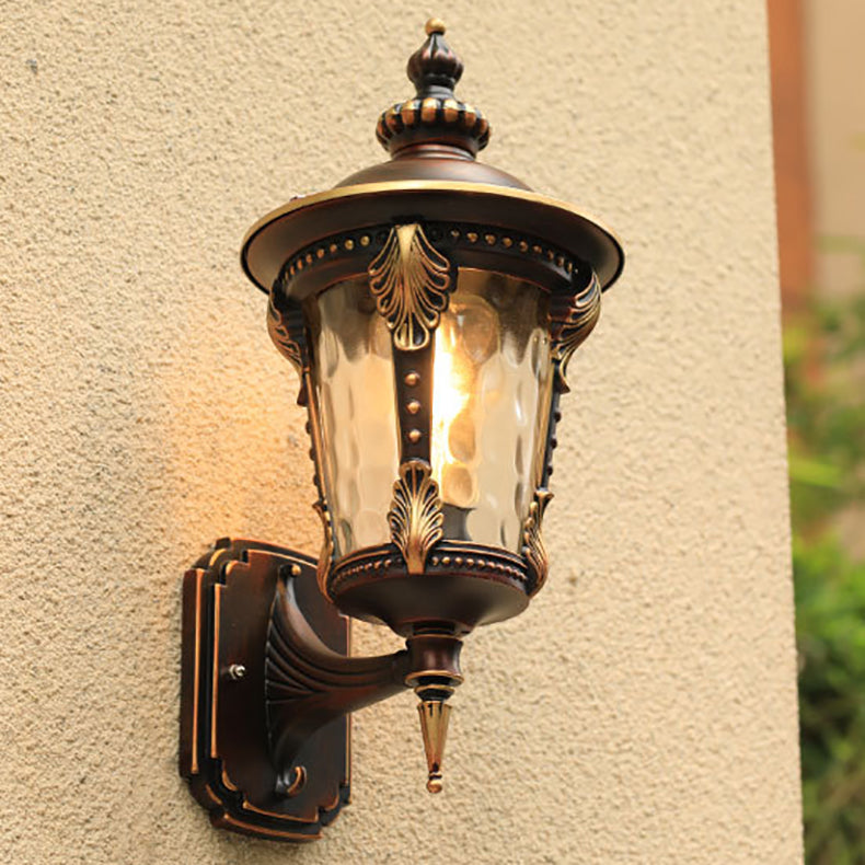Cylinder Quadrilateral Aluminum Glass Outdoor Light