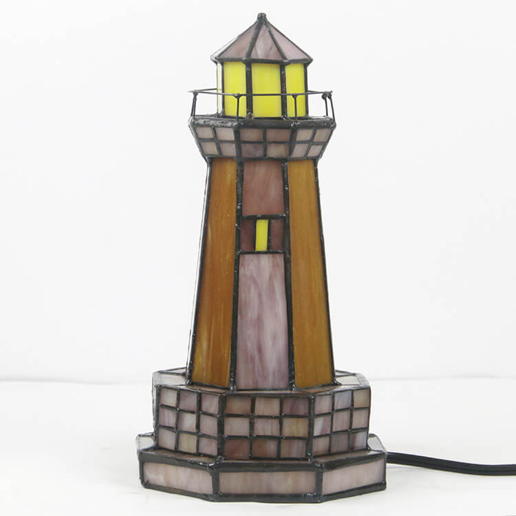 Tower Stained Glass Table Lamp