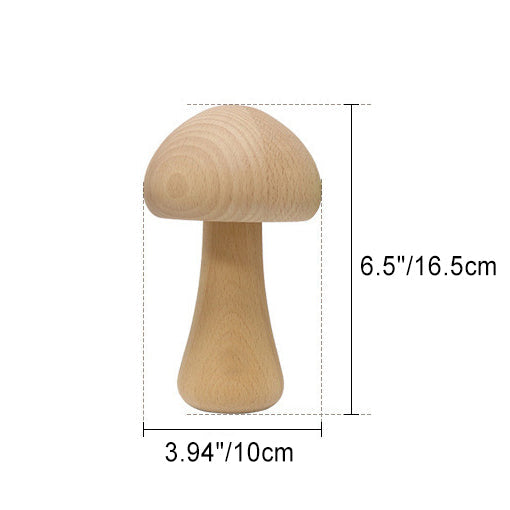Mushroom Wood Bedroom Table Lamp
