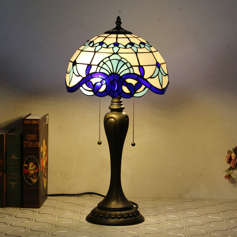 Baroque Stained Glass Dome Table Lamp