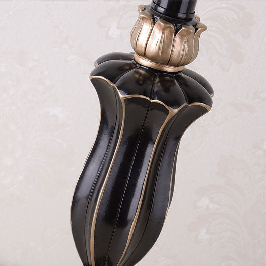 Fabric Cone Tassel Resin Table Lamp