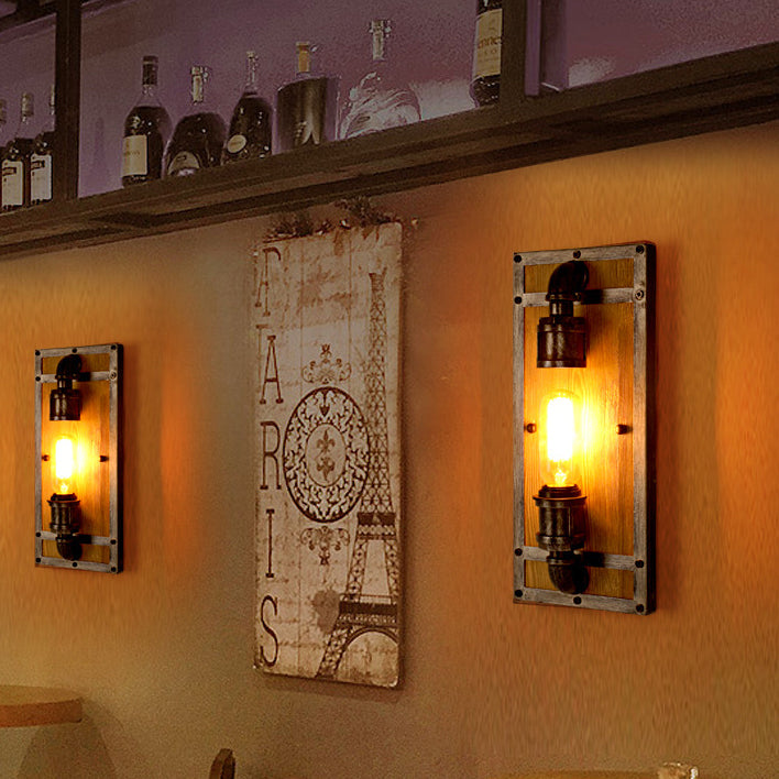 Wood Cage Wall Lamp