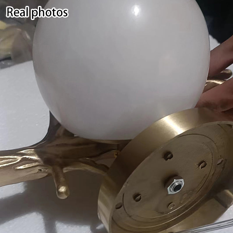 Brass Lucite Tree Branch Wall Lamp