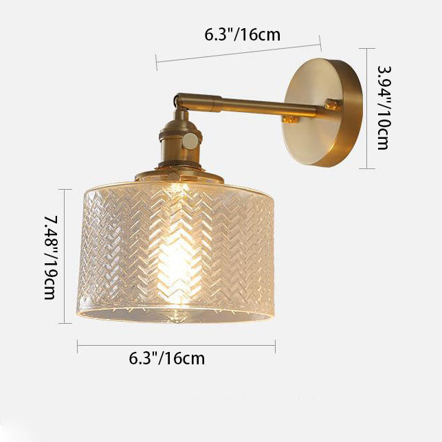 Brass Cylinder Wall Lamp