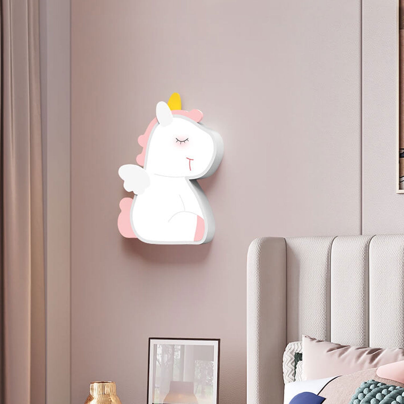 Cartoon Rabbit Unicorn Kids Wall Lamp