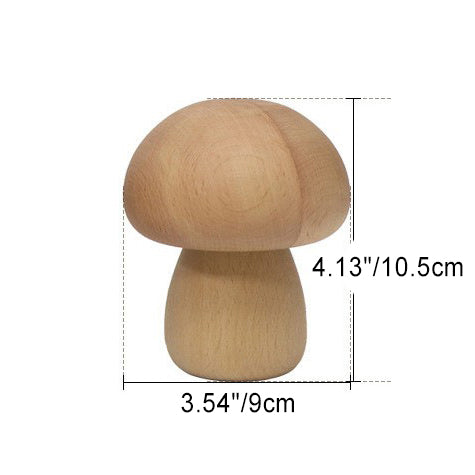 Mushroom Wood Bedroom Table Lamp
