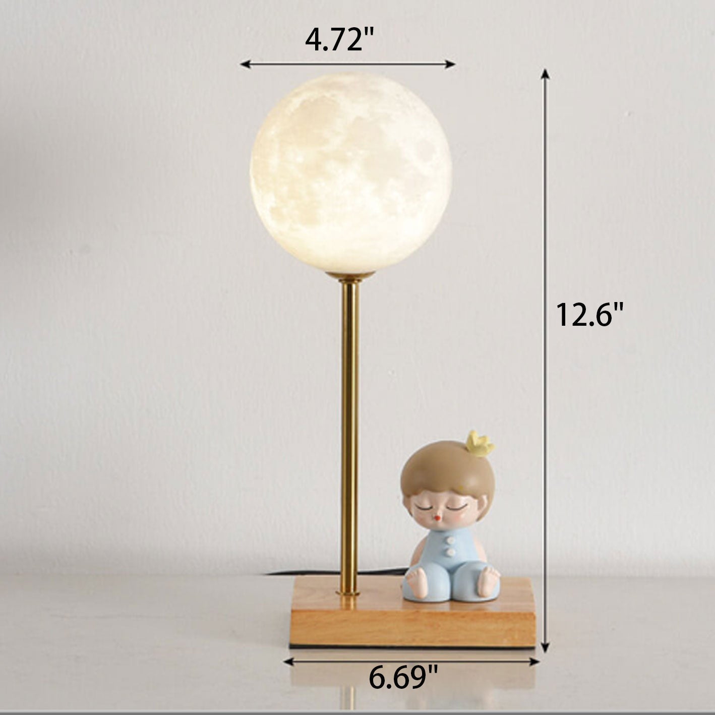 3D Printed Moon Decorative Table Lamp