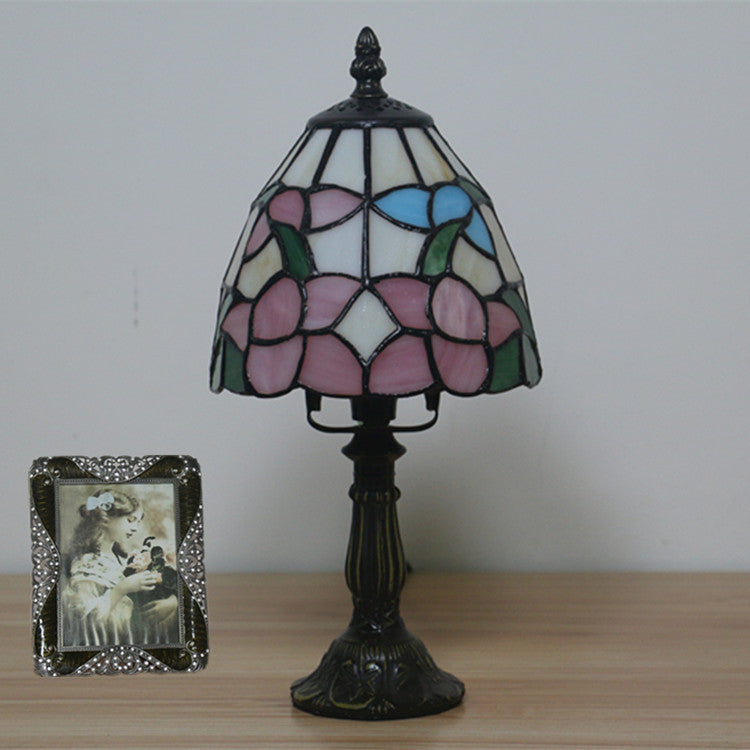 Style Stained Glass Cone Table Lamp