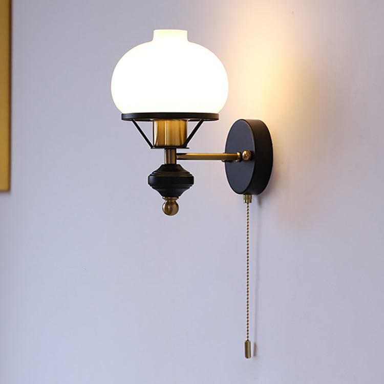 Geometric Circle Glass Iron Wall Lamp