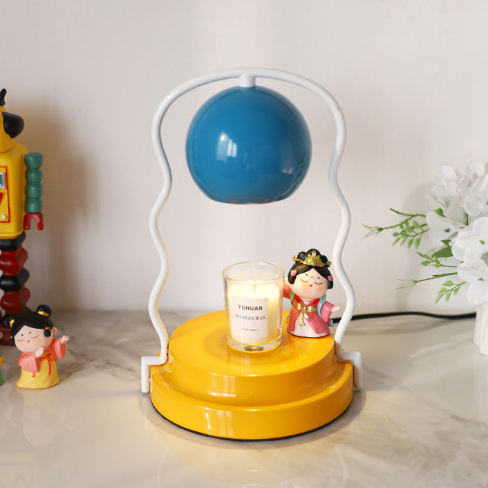 Wavy Iron Round Melting Table Lamp