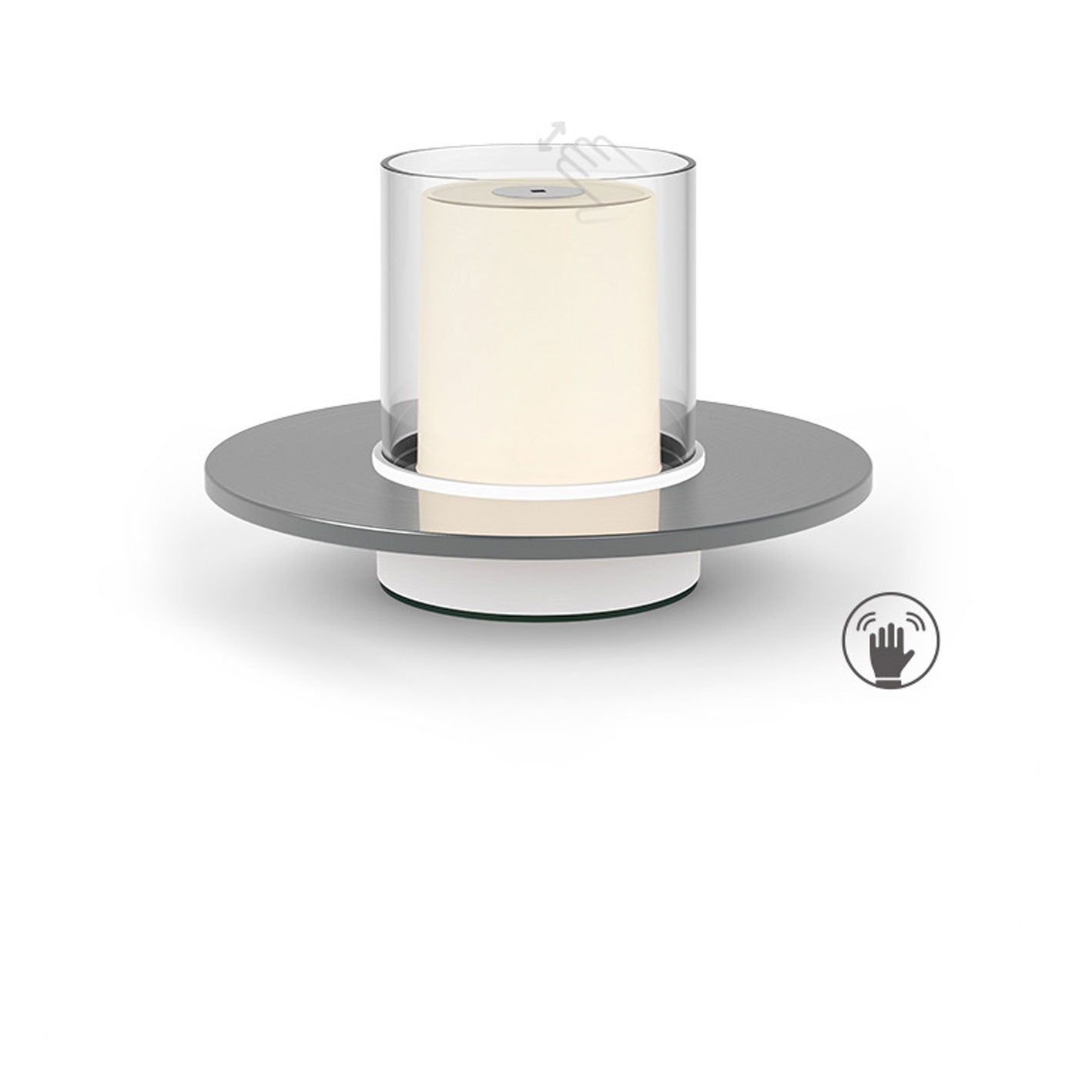 Cylindrical Candlestick Night Table Lamp