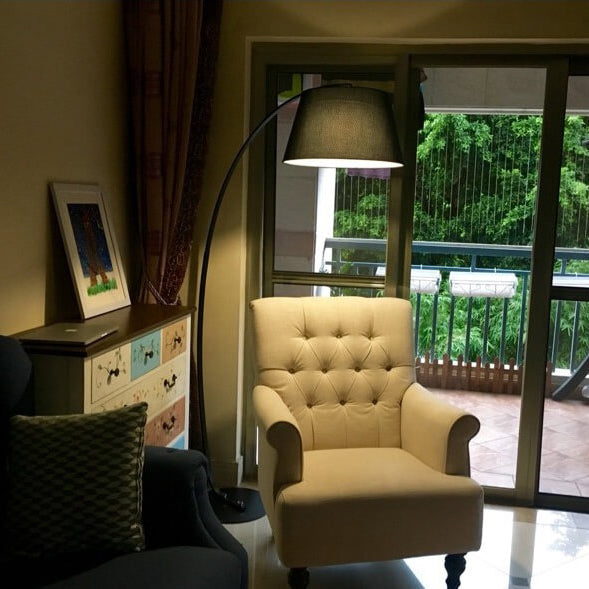 Solid Color Fishing Iron Floor Lamp