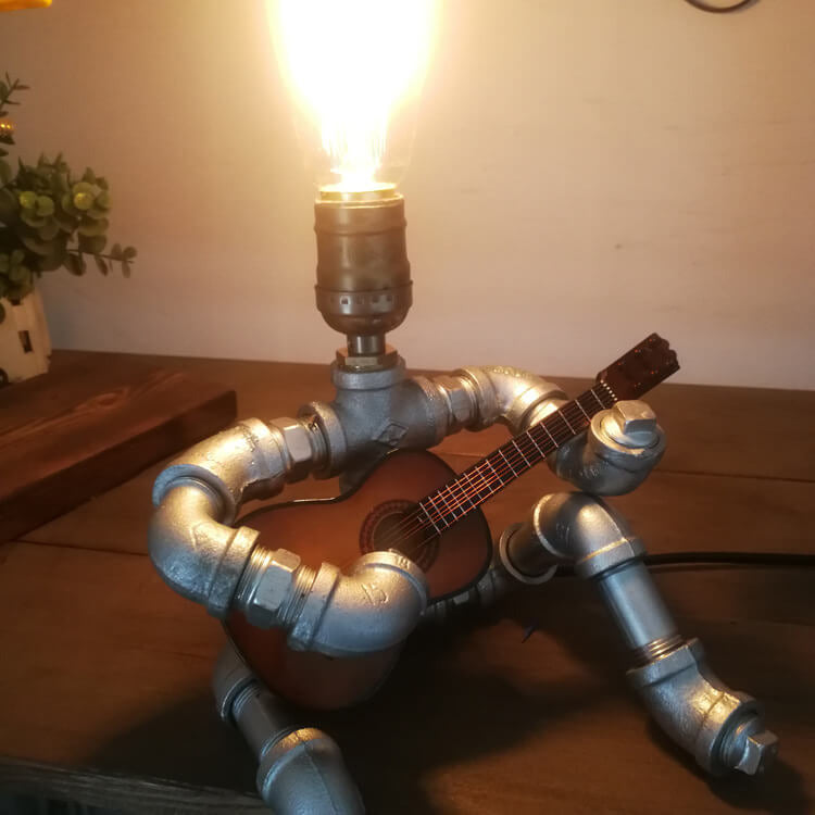 Plumbing Guitar Robot Table Lamp