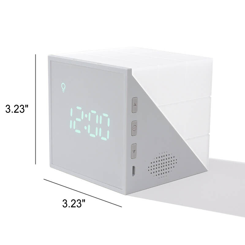 Rubik's Cube Clock Night Table Lamp