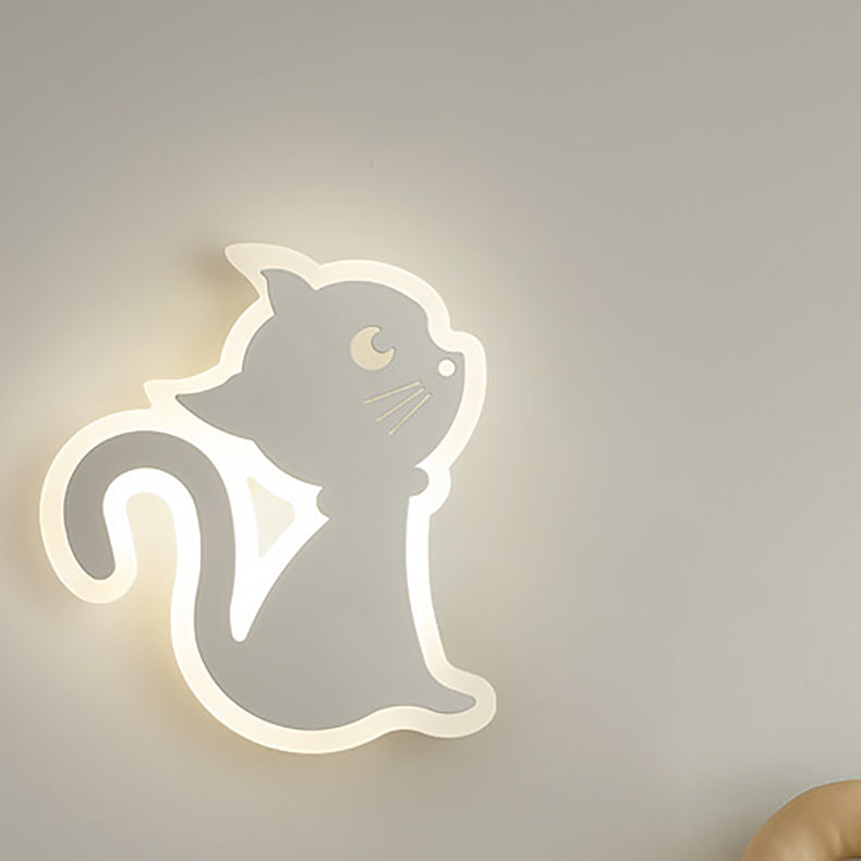 Cat-Shaped Acrylic Iron Bedroom Wall Lamp