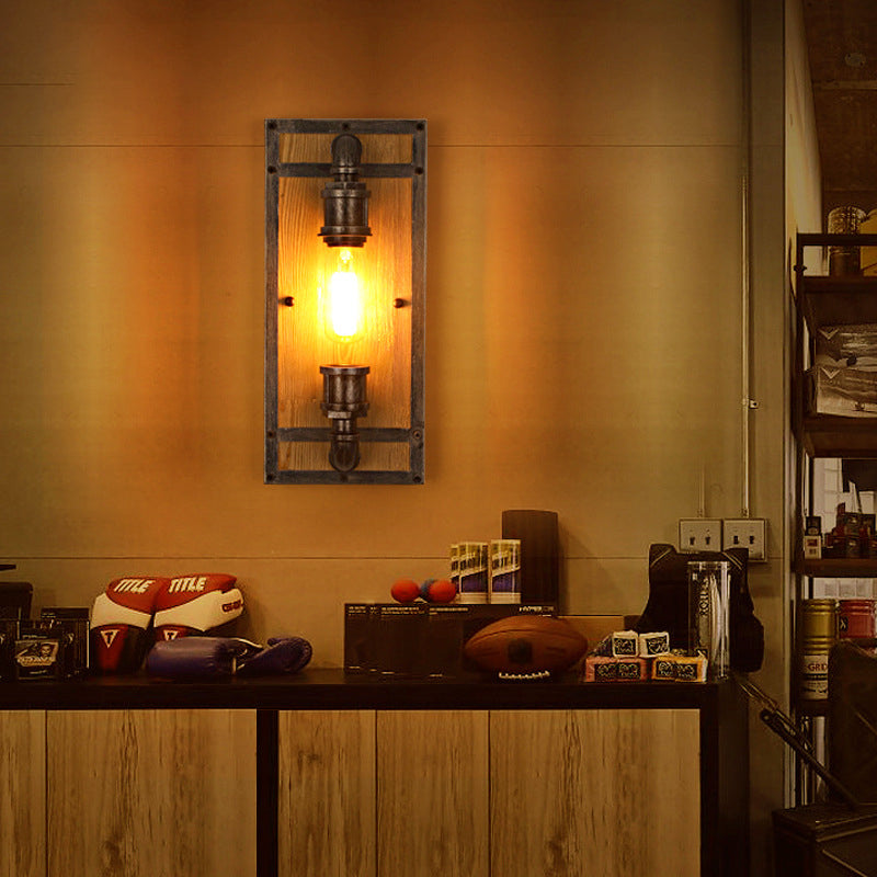 Wood Cage Wall Lamp