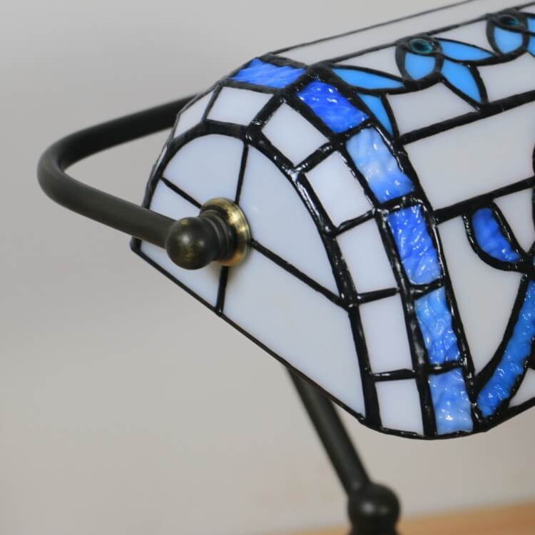 Baroque Stained Glass Bank Table Lamp