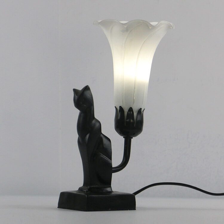 Glass Flared Eye Protection Table Lamp