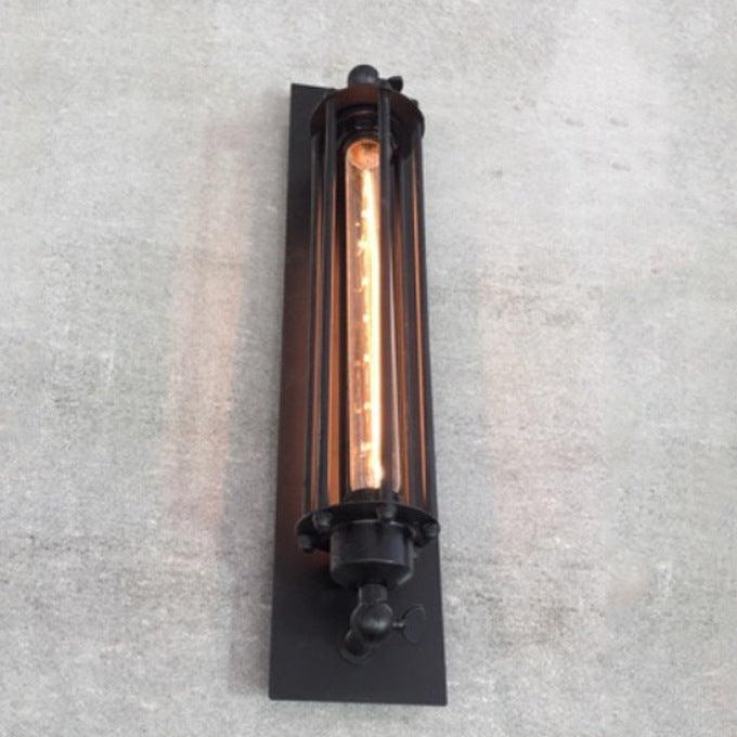 Rectangular Cylinder Iron Living Wall Lamp