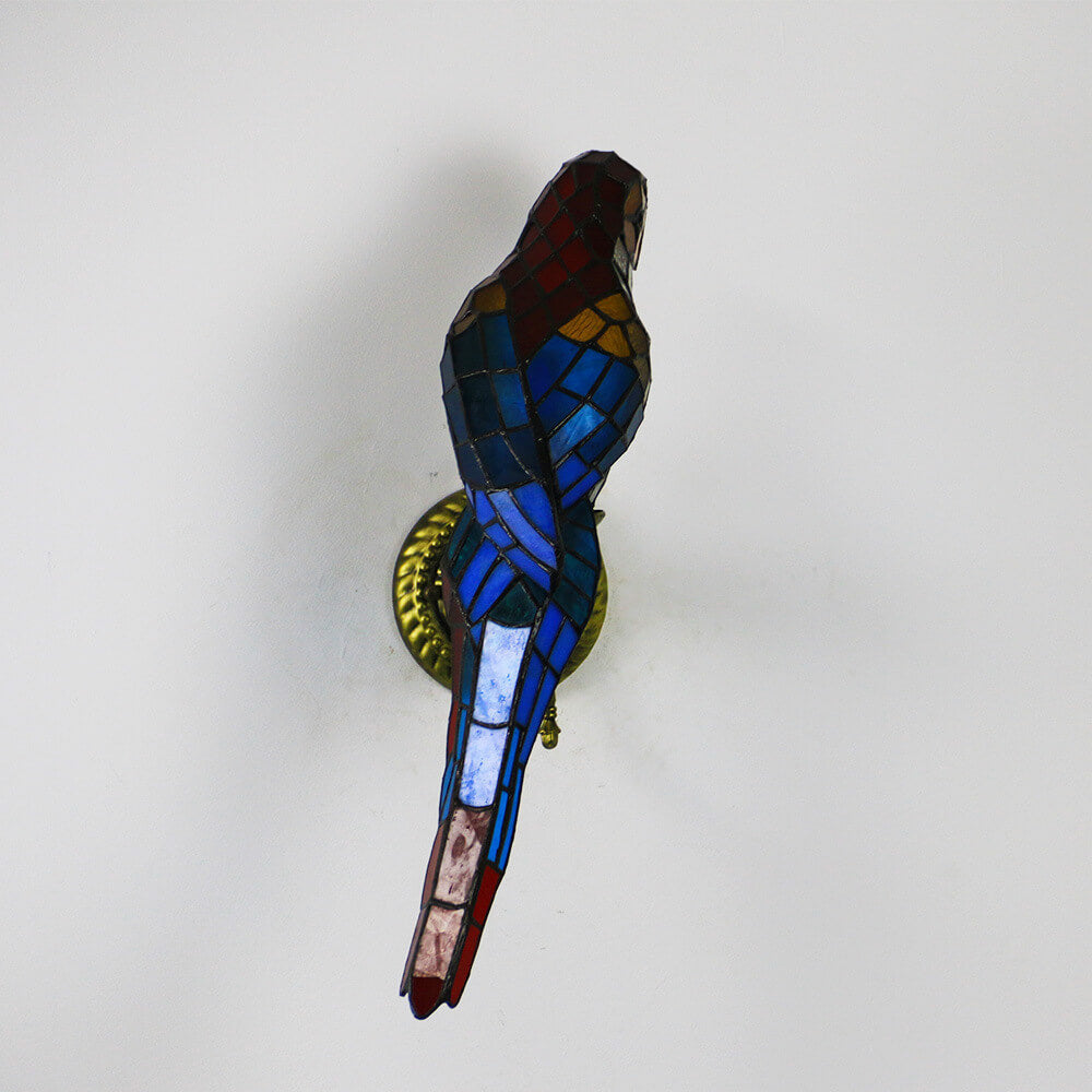 Parrot Stained Glass Wall Lamp