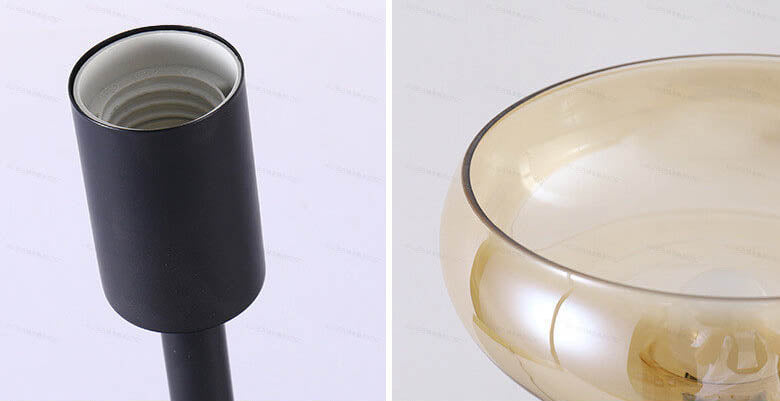 Glass Column Marble Table Lamp