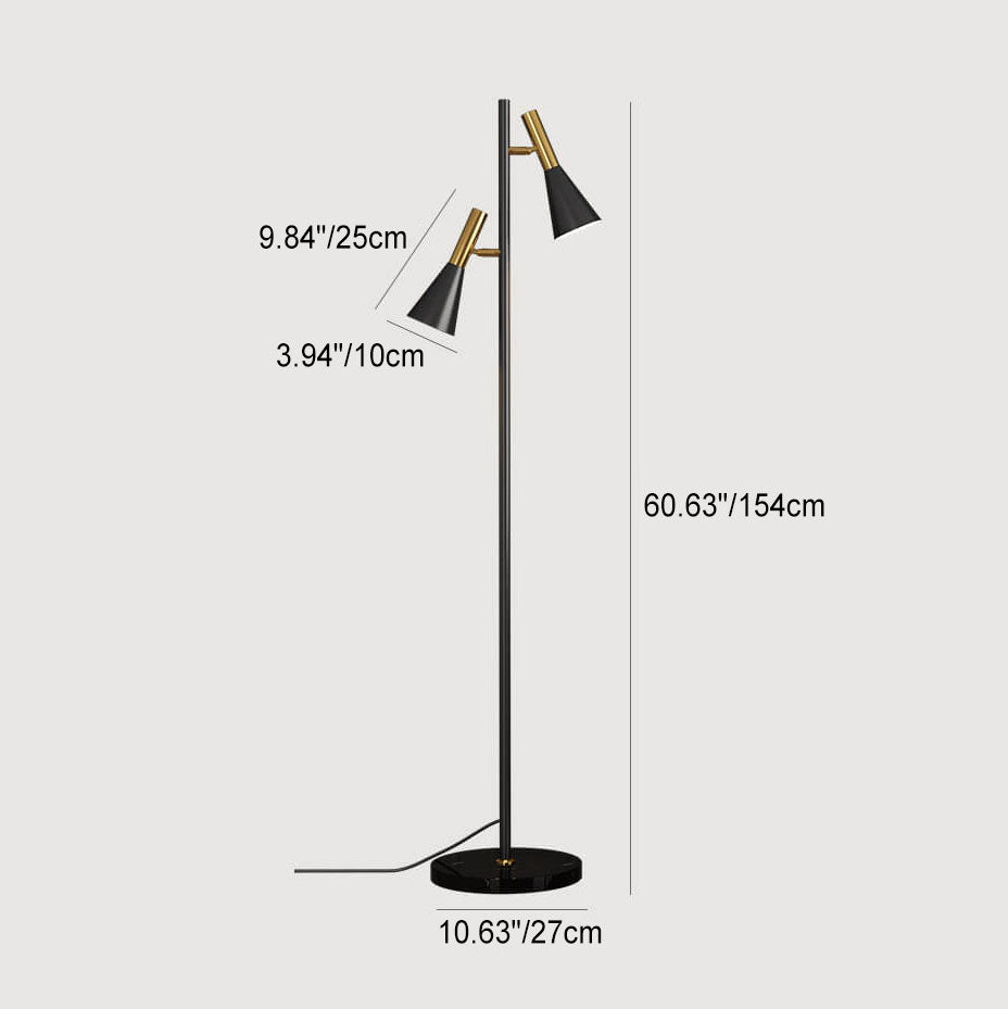 Nordic Minimalist Horn Shade 2-Light Floor Lamp