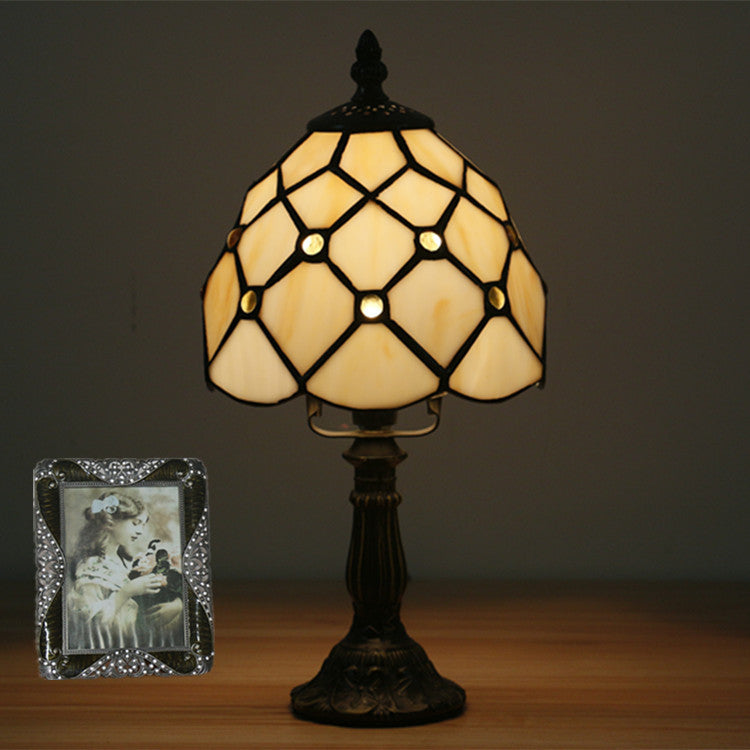 Style Stained Glass Cone Table Lamp
