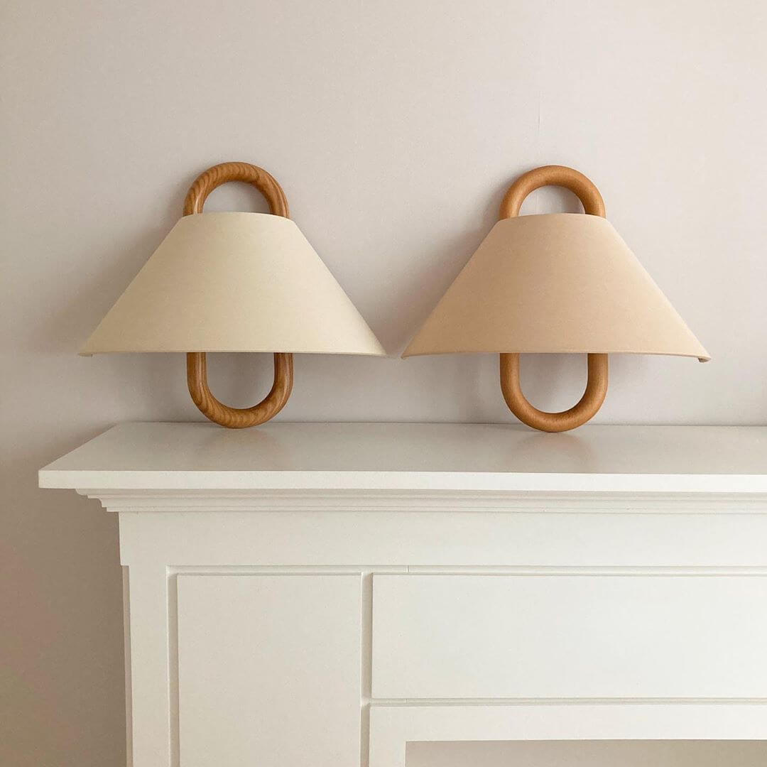 Original Solid Wood Pleated Wall Lamp