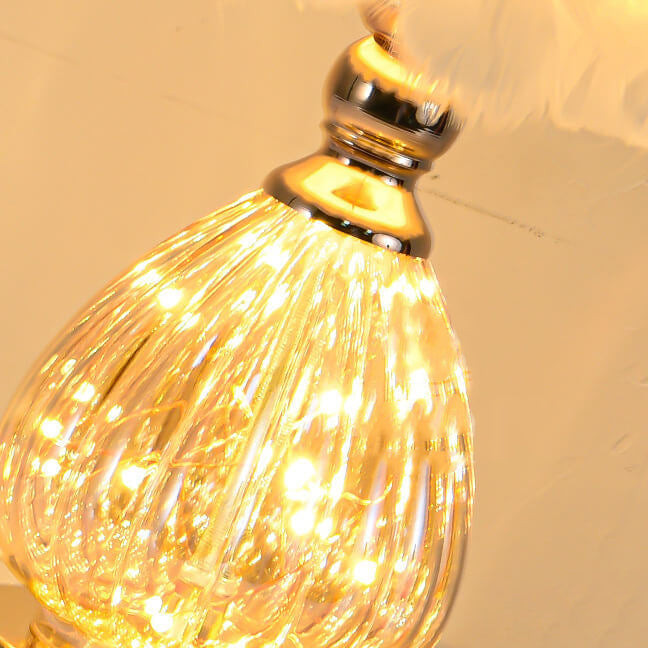 Wrought Iron Feather Vase Table Lamp