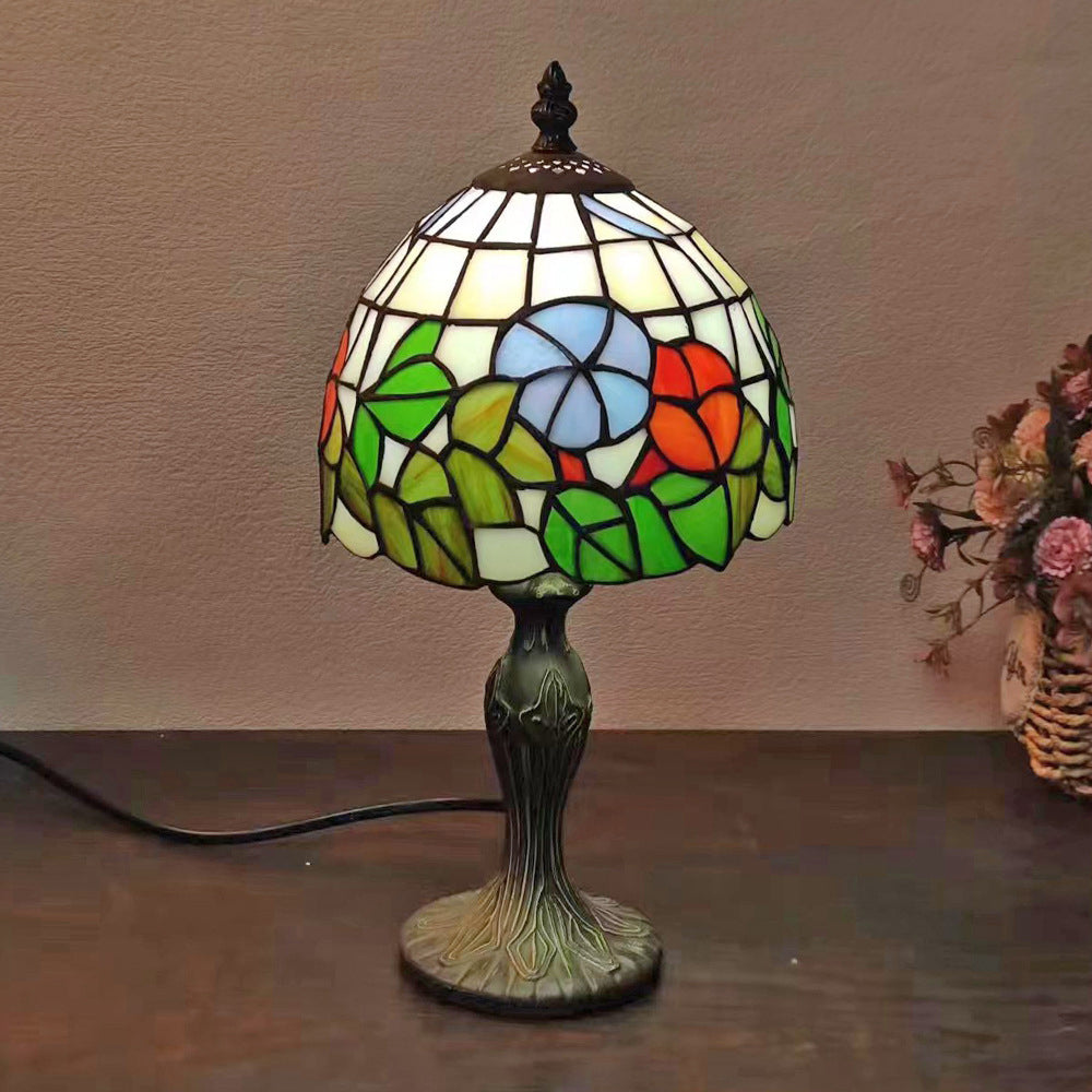 Dome Flower Zinc Stained Table Lamp