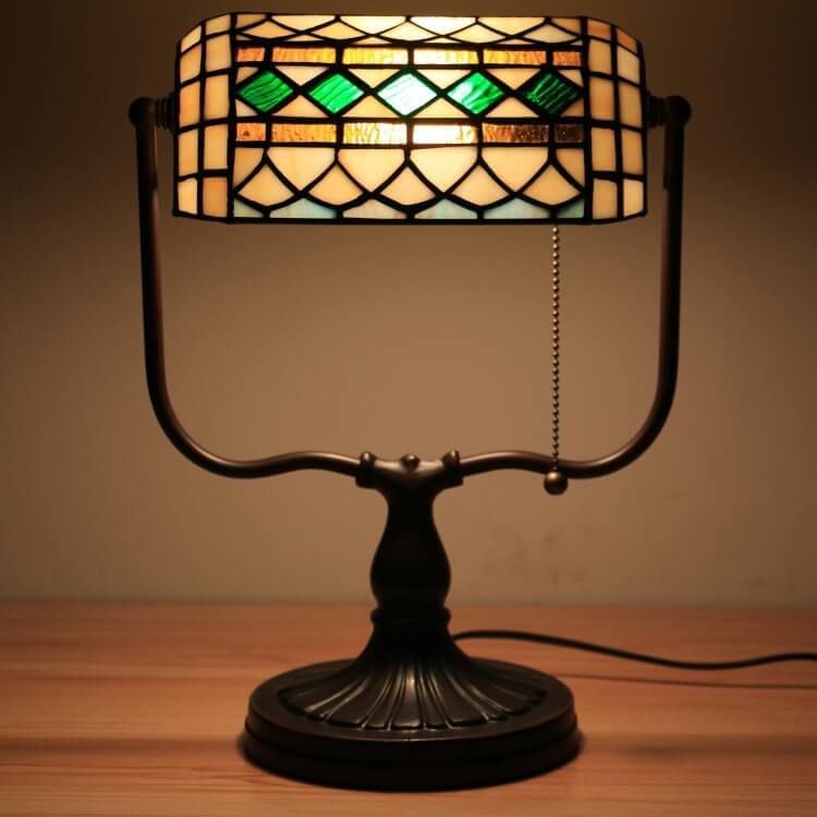 Floral Butterfly Stained Glass Table Lamp